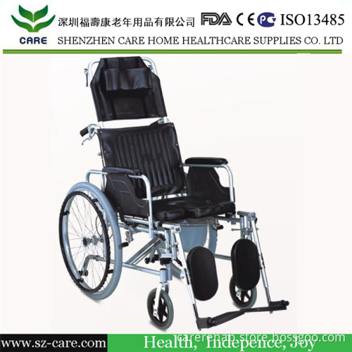 High Back Wheelchair with Commode